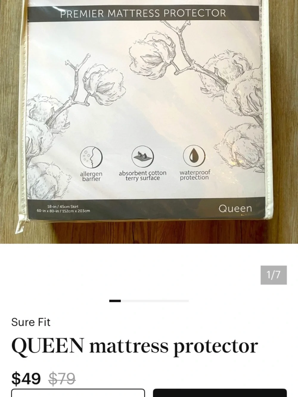 Sure Fit Premier Mattress Protector Size Queen